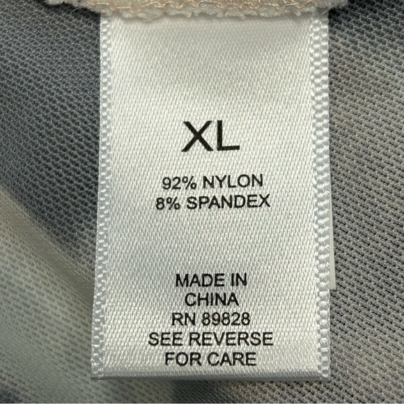 LOGO Lori Goldstein Button Up Top Shirt XL Stretch Semi Sheer Long Sleeve Artsy - Picture 9 of 11